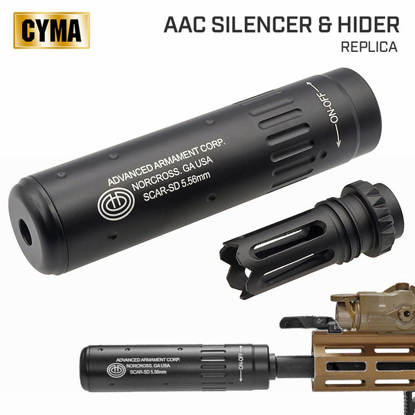 CYMA 製 】 14mm逆ネジ 対応 AACタイプ サイレンサー ＆ フラッシュ 