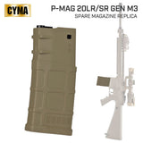 【 CYMA 製 】 MAGPUL P-MAG 20LR/SR GEN M3タイプ 110連 スペアマガジン スプリング給弾式 マグプル [ M195 ]