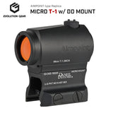 【 Evolution Gear 製 】 Aimpoint Micro T-1 ドットサイト本体 ＆ DD Micro Mount レプリカ レプリカ セット 6068アルミニウム合金製