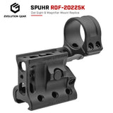 【 Evolution Gear 製 】T1/T2 ドットサイト & 3XMAG 対応 RDF-20225K 2.25" SPUHR ハイブリッド マウント (レーザーライザー付き選択可)