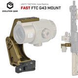 【 Evolution Gear 製 】 UNITY TACTICAL FTC G43 Magnifier Mount レプリカ ( FASTシリーズ専用 マグニファイア マウント ) / BK(ブラック) DE(ダークアース)