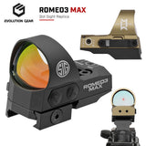★実物同様の機能を搭載★【 Evolution Gear 製 】 SIG ROMEO3 MAX ドットサイト レプリカ 多機能 ハイグレード ルビーレンズ搭載
