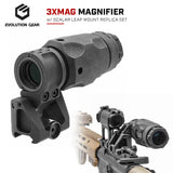 [在庫一掃セール 激安]【 Evolution Gear 製 】 3XMAG-1 Magnifier & SCALARWORKS LEAP/06 Mount レプリカ セット (1.93" or 1.54" から選択可能) 6068アルミニウム合金