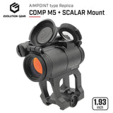 【 Evolution Gear 製 】 COMP M5 ドットサイト 本体 ＆ SCALARWORKS 1.93" マウント レプリカ セット