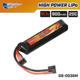 【2P(ミニT) コネクタ】OPTION No.1 HighPower LiPoバッテリー 11.1V 900mAh [GB-0036M]