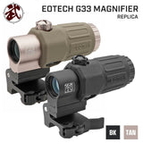 ★50日 長期保証付き★ 【 EOTechタイプ 】 G33 Magnifier レプリカ 3倍率ブースター 立体刻印入り STSマウント付属