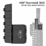 【 WADSN 製 】 SUREFIREライト対応 HSPタイプ Thorntail2 オフセットライトマウント ( 20mmレイル 対応 ) / BK(ブラック)
