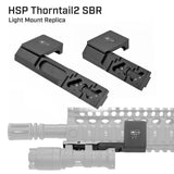 【 WADSN 製 】 SUREFIREライト対応 HSPタイプ Thorntail2 SBR オフセット ライトマウント 20mmレイル用
