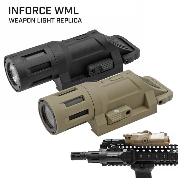 WADSN 製 】 20mmレール 対応 INFORCE タイプ WML ウェポンライト レプリカ ポリマー樹脂製 ストロボ機能搭載 – エアガン市場  本店