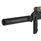 【 Angry Gun 製 】東京マルイ MP7 シリーズ対応 SD サプレッサー サイレンサー ＆ 専用フラッシュハイダー セット リアルマーキング入り 特殊部隊仕様 BK ブラック