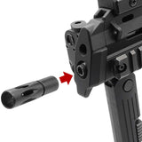 【 Angry Gun 製 】東京マルイ MP7 シリーズ対応 SD サプレッサー サイレンサー ＆ 専用フラッシュハイダー セット リアルマーキング入り 特殊部隊仕様 BK ブラック