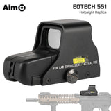 【 AIM-O 製 】EOTech 551 ホロサイト ドットサイト レプリカ レッド/グリーンレティクル搭載 ミラーレンズ 反射低減レンズ