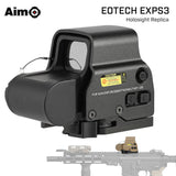 【 AIM-O 製 】EOTech EXPS3 ホロサイト ドットサイト レプリカ レッド/グリーンレティクル搭載 ミラーレンズ 反射低減レンズ