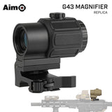 【 AIM-O 製 】EOTech G43 マグニファイア レプリカ STSマウント付き 3倍率 ブースター スコープ