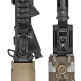 【 Arts Airsoft 製 】KAC正式ライセンス Knight's Armament 200-600M フォールディング フロント & リアサイト セット 高品質スチール & アルミ製 BUIS バックアップサイト