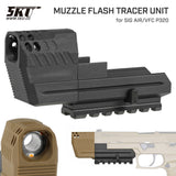 【 5KU 製 】SIG AIR/VFC P320 M17対応 マズルフラッシュ トレーサーユニット (SPIRITFIRE 内蔵) HKPコンペンセイター レプリカ 蓄光BB弾 対応