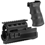 【 CYMA 製 】電動ガン AKシリーズ対応 CAAタイプ 20mmレールハンドガード ＆ ピストルグリップ VFC系規格 ポリマー樹脂製 アッパー/ロアー BK ブラック