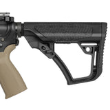 【 CYMA 製 】電動ガン M4シリーズ対応 ストック＆バッファーチューブ セット Daniel Defense正式ライセンス Collapsible Buttstock ポリマー＆ラバー複合素材 BK ブラック [ M238 ]