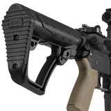 【 CYMA 製 】電動ガン M4シリーズ対応 ストック＆バッファーチューブ セット Daniel Defense正式ライセンス Collapsible Buttstock ポリマー＆ラバー複合素材 BK ブラック [ M238 ]