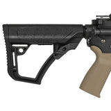 【 CYMA 製 】電動ガン M4シリーズ対応 ストック＆バッファーチューブ セット Daniel Defense正式ライセンス Collapsible Buttstock ポリマー＆ラバー複合素材 BK ブラック [ M238 ]