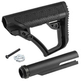 【 CYMA 製 】電動ガン M4シリーズ対応 ストック＆バッファーチューブ セット Daniel Defense正式ライセンス Collapsible Buttstock ポリマー＆ラバー複合素材 BK ブラック [ M238 ]