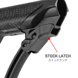 【 CYMA 製 】電動ガン M4シリーズ対応 ストック＆バッファーチューブ セット Daniel Defense正式ライセンス Collapsible Buttstock ポリマー＆ラバー複合素材 BK ブラック [ M238 ]