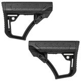 【 CYMA 製 】電動ガン M4シリーズ対応 ストック＆バッファーチューブ セット Daniel Defense正式ライセンス Collapsible Buttstock ポリマー＆ラバー複合素材 BK ブラック [ M238 ]