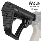 【 CYMA 製 】電動ガン M4シリーズ対応 ストック＆バッファーチューブ セット Daniel Defense正式ライセンス Collapsible Buttstock ポリマー＆ラバー複合素材 BK ブラック [ M238 ]