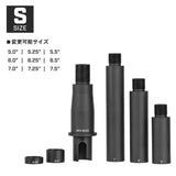 【 DYTAC 製 】スタンダード電動ガン M4 M16 シリーズ 対応 モジュラー アウターバレル セット 14mm逆ネジ搭載 ( S/M/L 3サイズ ) アルミ合金製 ハードアナダイズド仕上げ