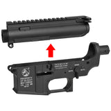 【 E&C 製 】 電動ガン M4シリーズ 対応 コルトタイプ M4A1 アルミ フレーム & 外装パーツ セット [ EC-MP001B ] Colt メタルレシーバー アッパー ロアー