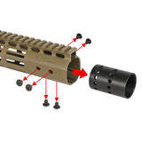 【 E&C 製 】M4 シリーズ対応 NOVESKE NSR N4 9インチ Gen.3 M-LOK ハンドガード レプリカ リアル刻印入り アルミ合金製 NSR9 MLOK