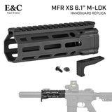 【 E&C 製 】M4 シリーズ対応 MFR XS 6.1" M-LOK ハンドガード レプリカ SLR MLOK MOD2 ハンドストップ付 アルミ合金製 アナダイズド仕上