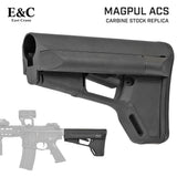 【 E&C 製 】 MAGPUL ACS カービンストック レプリカ ミルスペック径 バッファチューブ 対応 強化ポリマー製 / BK(ブラック) [EC-MP169-BK]