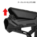 【 E&C 製 】 M4シリーズ対応 DEFACTOR FAB GL-CORE CP ストック レプリカ 軽量ポリマー樹脂 可変チークレスト ＆ ラバーバットパッド付