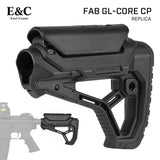 【 E&C 製 】 M4シリーズ対応 DEFACTOR FAB GL-CORE CP ストック レプリカ 軽量ポリマー樹脂 可変チークレスト ＆ ラバーバットパッド付