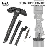 【 E&C 製 】 電動ガン M4 / M16 シリーズ対応 SI ラッチレス チャージングハンドル レプリカ アルミ合金製 BK ブラック