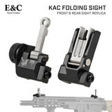 【 E&C 製 】KAC フォールディング フロントサイト ＆ 300M リアサイト レプリカセット バックアップアイアンサイト BUIS BK ブラック