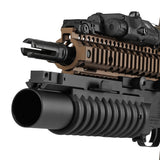 ★COLT正式ライセンス版★【 E&C 製 】M203A1スタイル グレネードランチャー 9インチ 40mmガスカート/モスカート対応 アダプター3種付き (20mmレール/M4アウターバレル直付け)