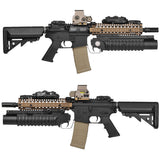 ★COLT正式ライセンス版★【 E&C 製 】M203A1スタイル グレネードランチャー 9インチ 40mmガスカート/モスカート対応 アダプター3種付き (20mmレール/M4アウターバレル直付け)