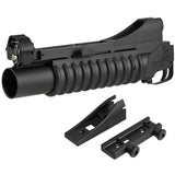 ★COLT正式ライセンス版★【 E&C 製 】M203A1スタイル グレネードランチャー 9インチ 40mmガスカート/モスカート対応 アダプター3種付き (20mmレール/M4アウターバレル直付け)