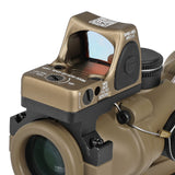 ★フルカスタム済み★【 Evolution Gear 製 】 Trijicon TA31 ACOG 4x32 スコープ レプリカ ( LT100 QDマウント & RMRドットサイト & キルフラッシュ付き） 4倍率 光ファイバー搭載 リアル刻印