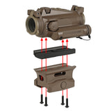 【 Evolution Gear 製 】 SIG SAUER ROMEO 4XT Pro ドットサイト レプリカ (レティクル4種 切り替え可能) 6068アルミ合金 ハードアナダイズド/セラミックコート仕上げ