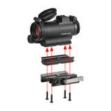 【 Evolution Gear 製 】 COMP M5s / M5b 対応 LRP QDマウント レプリカ Lowスペーサー付き アルミ合金製 アルマイト仕上げ