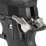 【 5KU 製 】 東京マルイ GBB ハイキャパ 対応 サムセーフティ エクストラワイド CNCステンレススチール製 全3色 ( ブラック / ゴールド / シルバー )