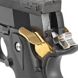 【 5KU 製 】 東京マルイ GBB ハイキャパ 対応 サムセーフティ エクストラワイド CNCステンレススチール製 全3色 ( ブラック / ゴールド / シルバー )