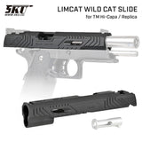 【 5KU 製 】東京マルイ ハイキャパ5.1 シリーズ 対応 LIMCAT タイプ WILD CAT CNC アルミスライド レプリカ メタルスライド / BK(ブラック) [GB-614-BK]