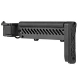 【 5KU 製 】東京マルイ GBB AKM対応 Zenit PT-5 AKストック レプリカ 伸縮＆折り畳み可 可変チークパッド付 アルミ＆ラバー BK ブラック