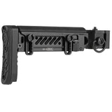 【 5KU 製 】東京マルイ GBB AKM対応 Zenit PT-5 AKストック レプリカ 伸縮＆折り畳み可 可変チークパッド付 アルミ＆ラバー BK ブラック