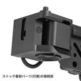 【 5KU 製 】東京マルイ GBB AKM対応 Zenit PT-5 AKストック レプリカ 伸縮＆折り畳み可 可変チークパッド付 アルミ＆ラバー BK ブラック