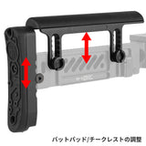【 5KU 製 】東京マルイ GBB AKM対応 Zenit PT-5 AKストック レプリカ 伸縮＆折り畳み可 可変チークパッド付 アルミ＆ラバー BK ブラック
